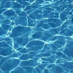 A pool with water rippling in it